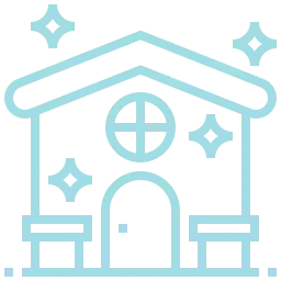 An icon depicting a clean house.