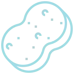 An icon depicting a sponge.