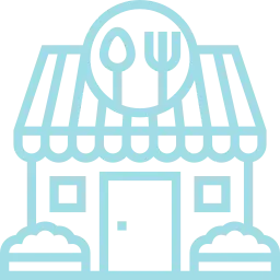An icon depicting a restrauant.