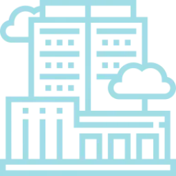 An icon depicting an office building.