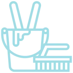 An icon depicting a brush and bucket.