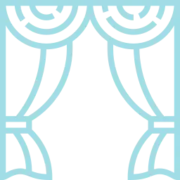An icon depicting some curtains.