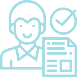 An icon depicting a happy customer.
